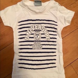 University of Paris tee T-shirt 0-3months baby